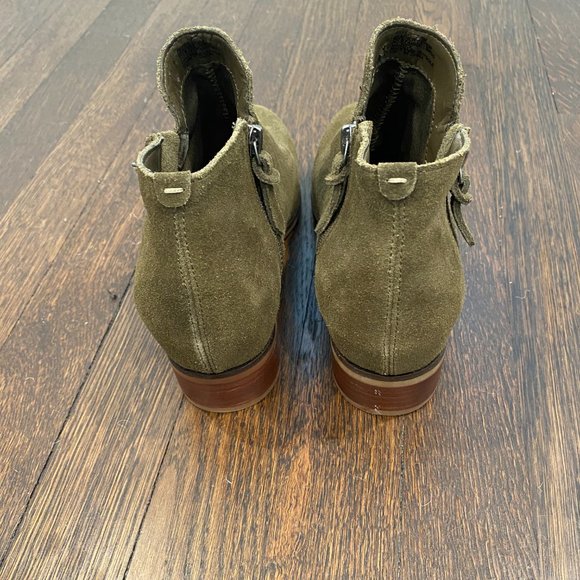 EUC GORGEOUS WOMEN'S STEVE MADDEN OLIVE GREEN ANKLE BOOTS SIZE 7.5M - Picture 3 of 6